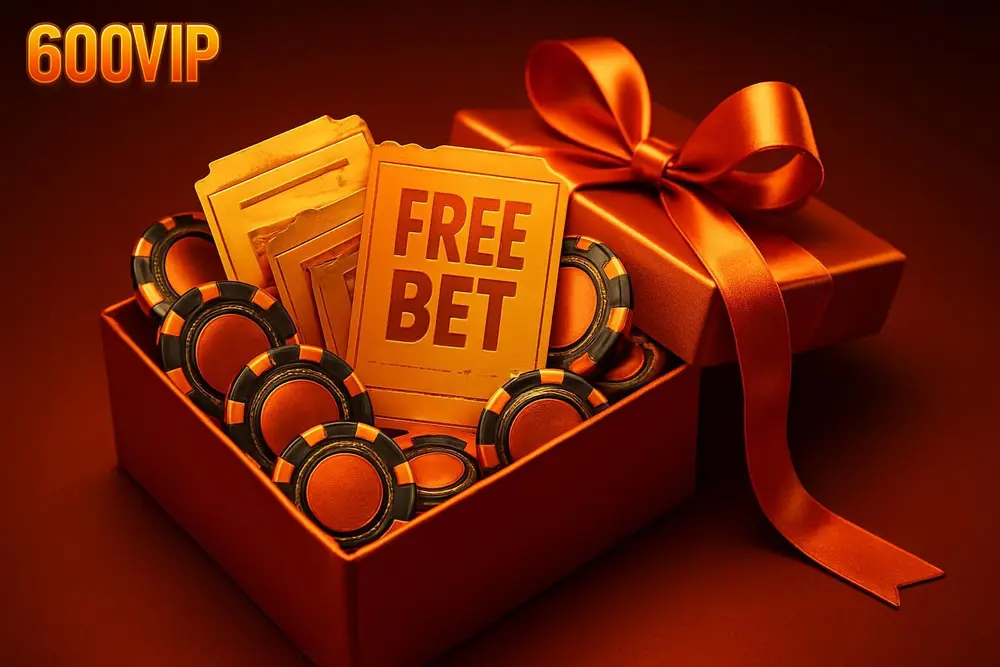 600VIP Free Bet โ a gift box overflowing with football tickets and casino chips 600VIP Free Bet โ a gift box overflowing with football tickets and casino chips